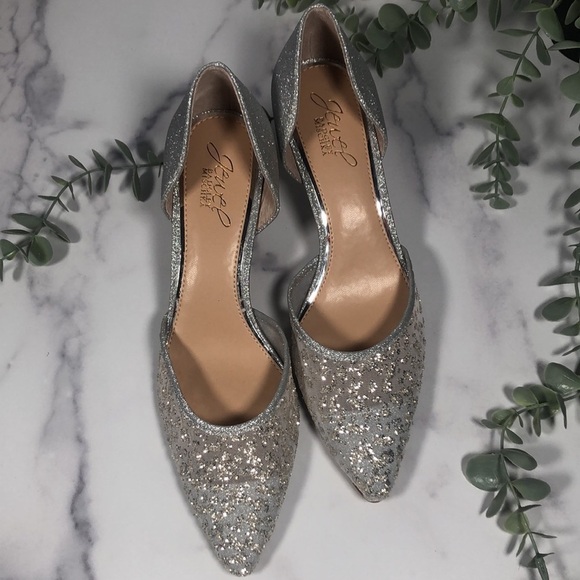 JEWEL BADGLEY MISCHKA--Avalon Glitter d'Orsay Pumps, Size 7.5M - Picture 10 of 10